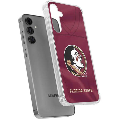 Florida State University Red Jersey Galaxy S24 Plus Clear Case